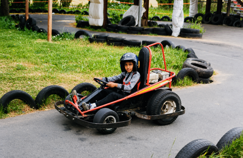 nitin in gokart